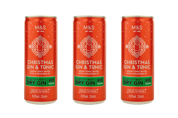 M&S launches festive gin & tonic in a can M&S launches festive gin & tonic in a can